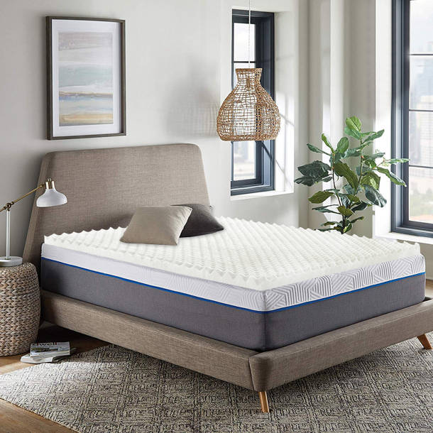 Alwyn Home Bermudez Breathable 1" Convoluted Egg Shell Design Mattress